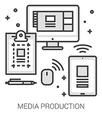 Image showing Media production line infographic.