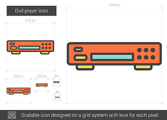 Image showing Dvd player line icon.