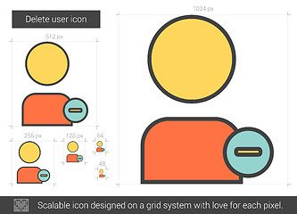Image showing Delete user line icon.