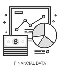 Image showing Financial data line infographic.