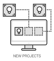 Image showing New projects line infographic.