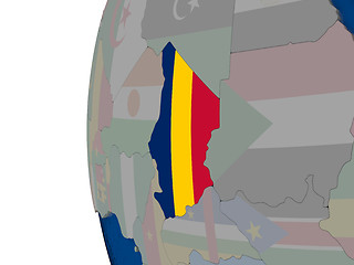 Image showing Chad with national flag