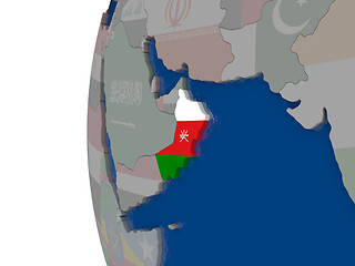 Image showing Oman with national flag
