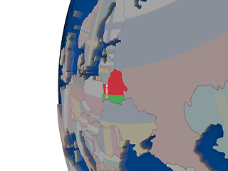 Image showing Belarus with national flag