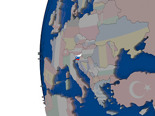 Image showing Slovenia with national flag