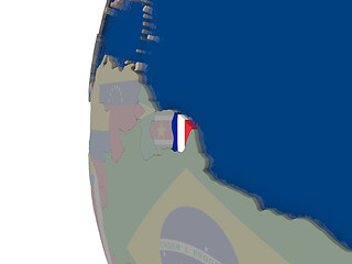 Image showing French Guiana with national flag