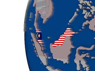 Image showing Malaysia with national flag