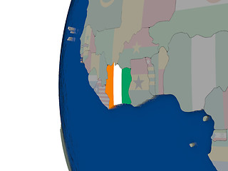 Image showing Ivory Coast with national flag