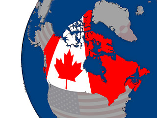 Image showing Canada with national flag