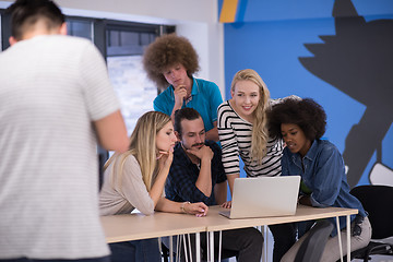 Image showing Multiethnic startup business team on meeting