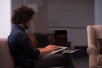 Image showing man working with laptop