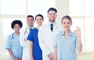 Image showing group of doctors and nurses at hospital