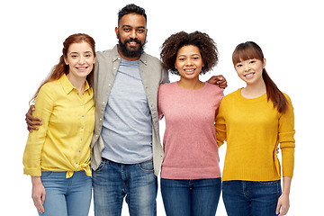 Image showing international group of happy smiling people