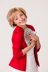 Image showing Woman And Money