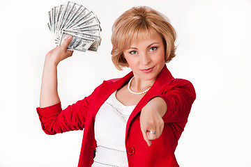 Image showing Woman And Money