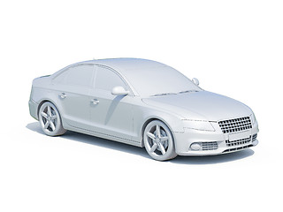 Image showing 3d Car White Blank Template