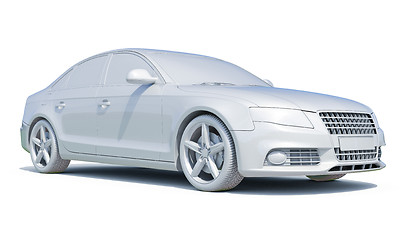 Image showing 3d Car White Blank Template