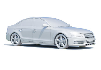 Image showing 3d Car White Blank Template