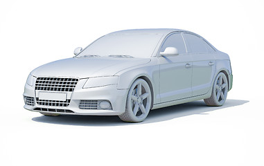 Image showing 3d Car White Blank Template