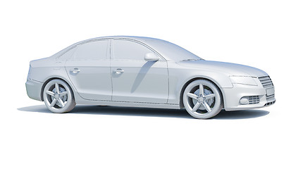 Image showing 3d Car White Blank Template