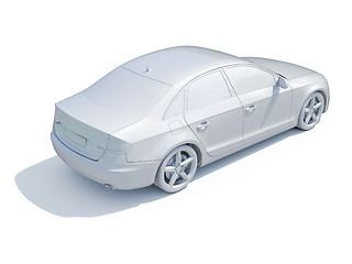 Image showing 3d Car White Blank Template