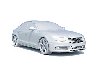 Image showing 3d Car White Blank Template