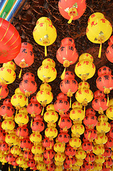 Image showing Colorful of lantern in Chinese Temple Penang, Malaysia