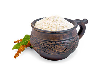 Image showing Flour amaranth in clay cup