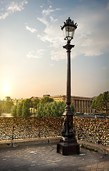 Image showing Fence with locks