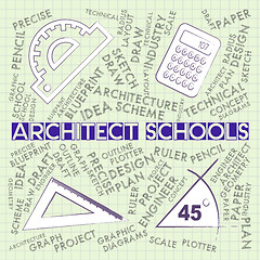 Image showing Architect Schools Represents Employment Learning And Educated