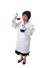 Image showing Chemist with chemicals