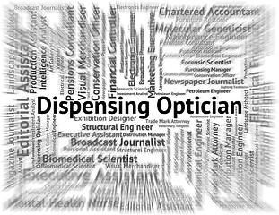 Image showing Dispensing Optician Represents Eye Doctor And Career