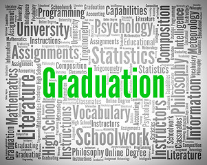 Image showing Graduation Word Represents University Phd And Diploma