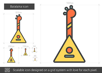 Image showing Balalaika line icon.