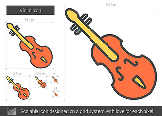 Image showing Violin line icon.