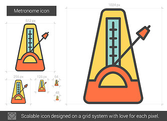 Image showing Metronome line icon.