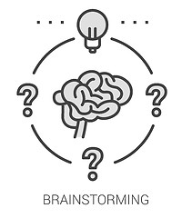 Image showing Brainstorming line infographic.