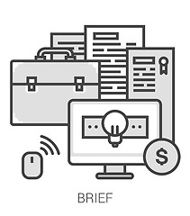 Image showing Brief line infographic.