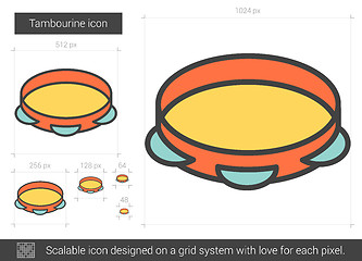 Image showing Tambourine line icon.