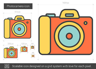 Image showing Photocamera line icon.