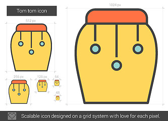 Image showing Tom tom line icon.