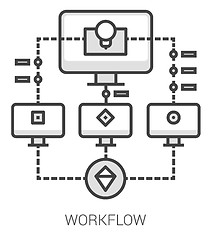 Image showing Workflow line infographic.