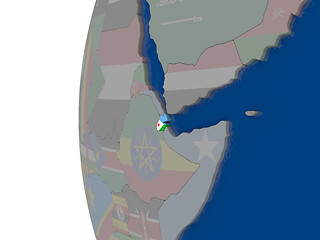 Image showing Djibouti with national flag