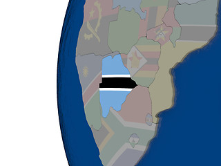 Image showing Botswana with national flag
