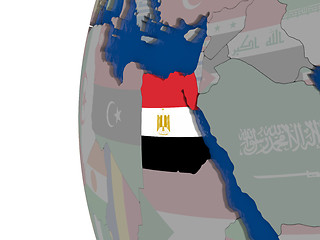 Image showing Egypt with national flag