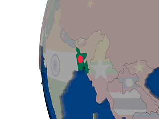 Image showing Bangladesh with national flag