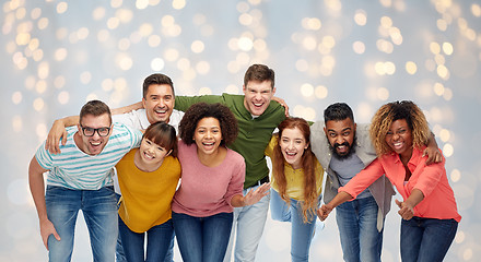 Image showing international group of happy smiling people