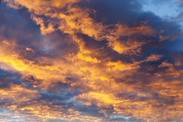 Image showing the sky at sunset