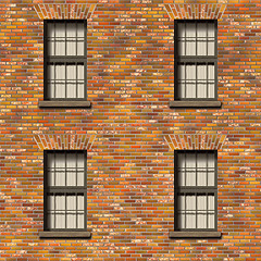 Image showing wall with windows texture