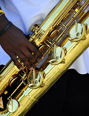 Image showing Baritone saxophone.